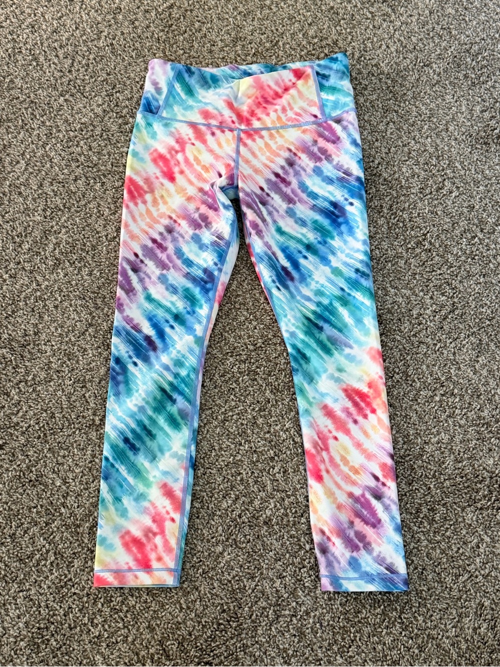 Athleta Girls' Multicolor Tie-Dye Leggings